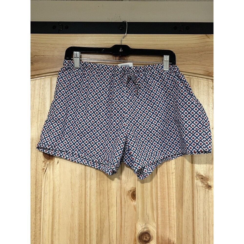 Sleepy Jones Women’s Pajama Shorts Size Medium Red White Blue 100% Cotton